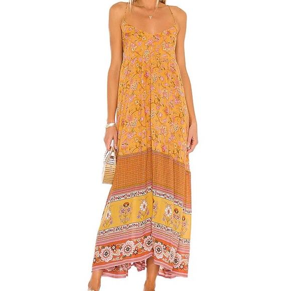 Spell and the Gypsy Portobello Road Strappy Dress in Mustard Sz Small - Picture 1 of 9